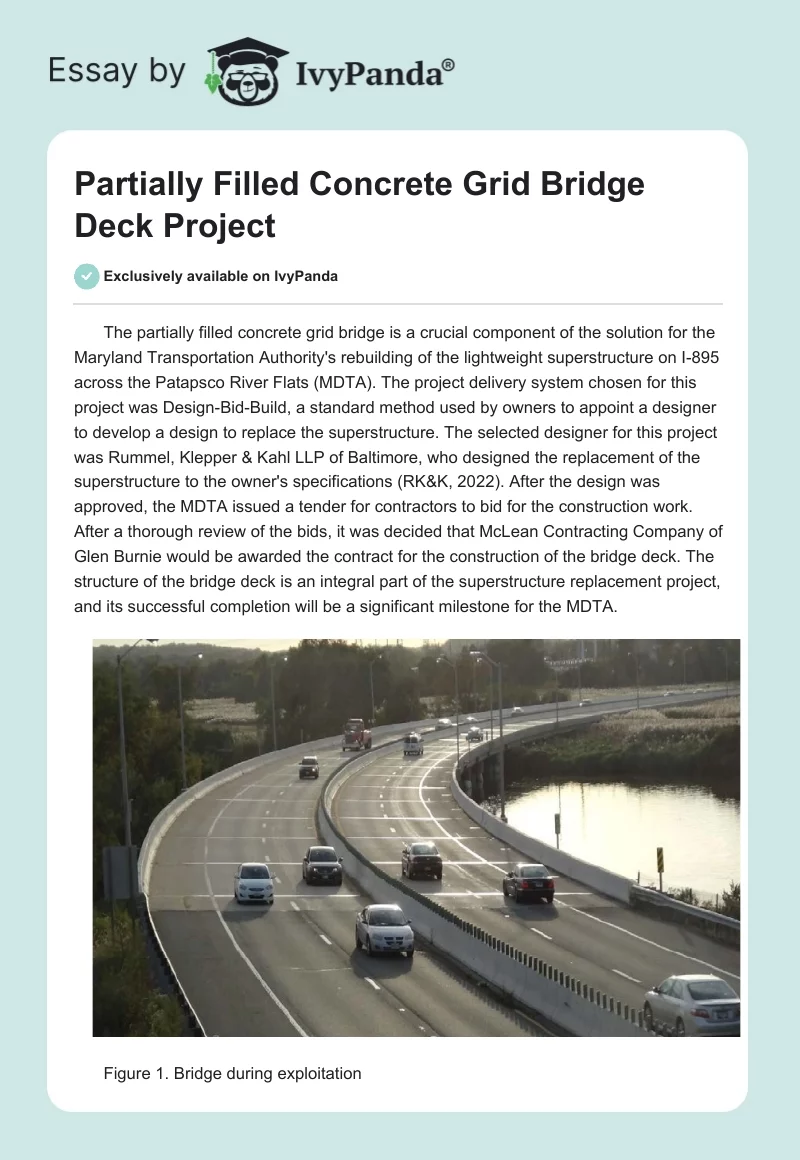 Partially Filled Concrete Grid Bridge Deck Project. Page 1