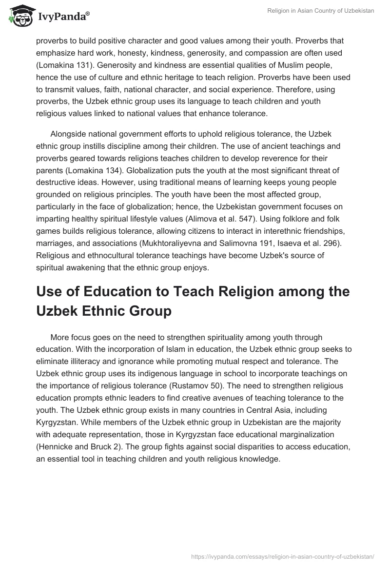 Religion in Asian Country of Uzbekistan. Page 3
