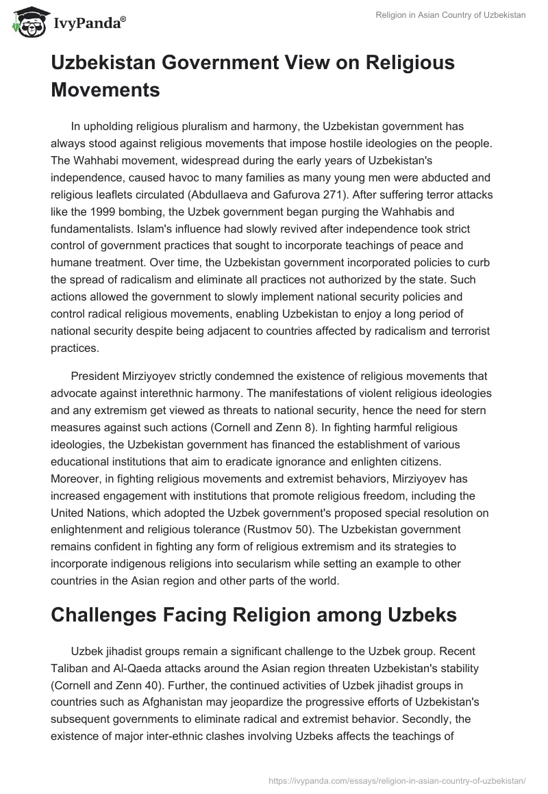 Religion in Asian Country of Uzbekistan. Page 4