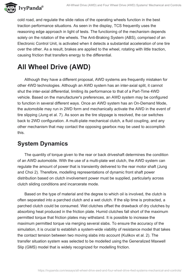 All-Wheel Drive (AWD) and Four Wheel Drive (4WD) Systems' Mechanical and Controls. Page 4
