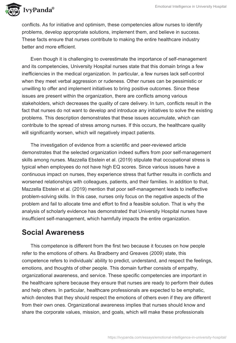 Emotional Intelligence among University Hospital Nurses. Page 3