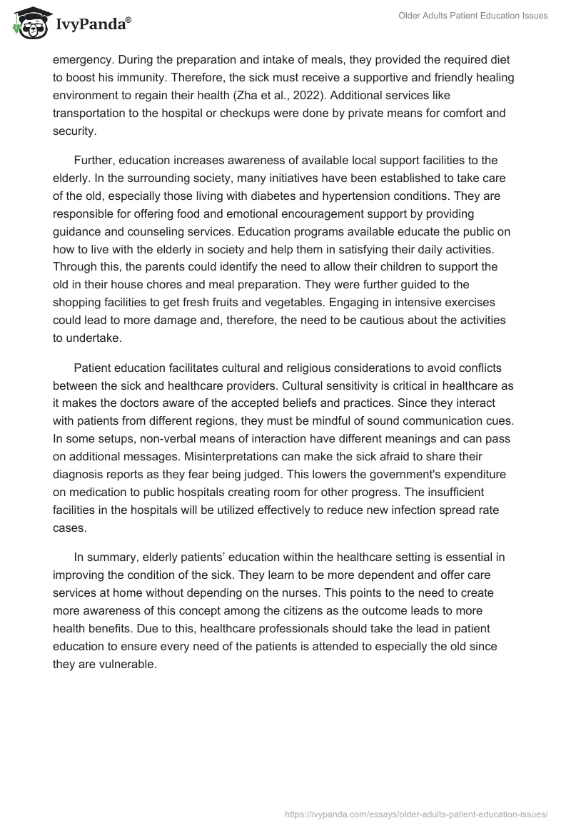 Older Adults Patient Education Issues. Page 2