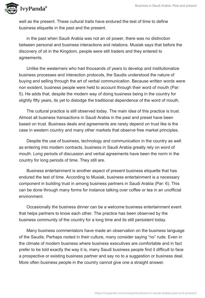 Business in Saudi Arabia- Past and present. Page 4