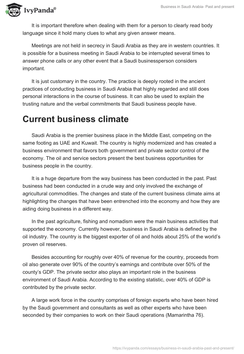 Business in Saudi Arabia- Past and present. Page 5