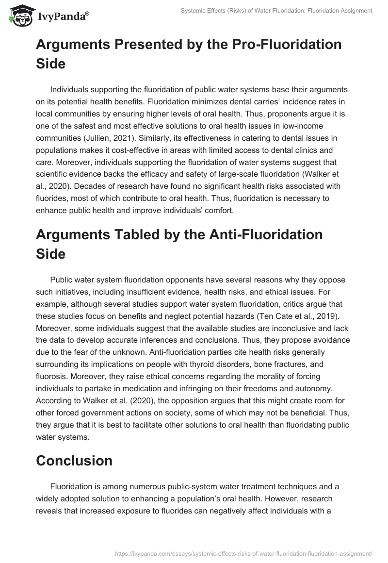 Systemic Effects (Risks) of Water Fluoridation: Fluoridation Assignment. Page 3