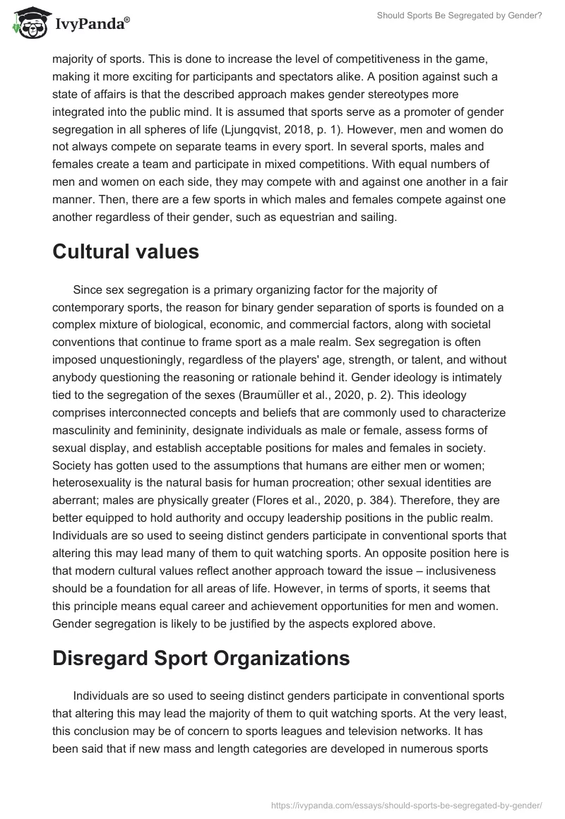 Should Sports Be Segregated by Gender?. Page 2