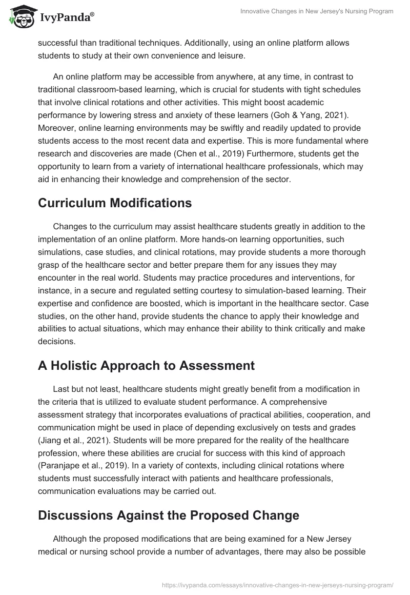 Innovative Changes in New Jersey's Nursing Program. Page 2