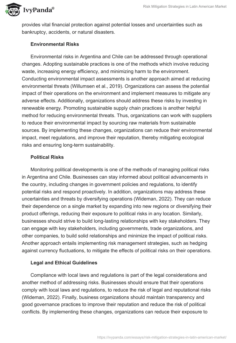 Risk Mitigation Strategies in Latin American Market. Page 4
