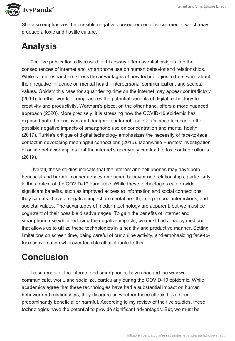 Internet and Smartphone Effect. Page 3