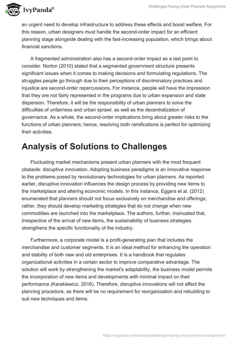 Challenges Facing Urban Planners Assignment. Page 4