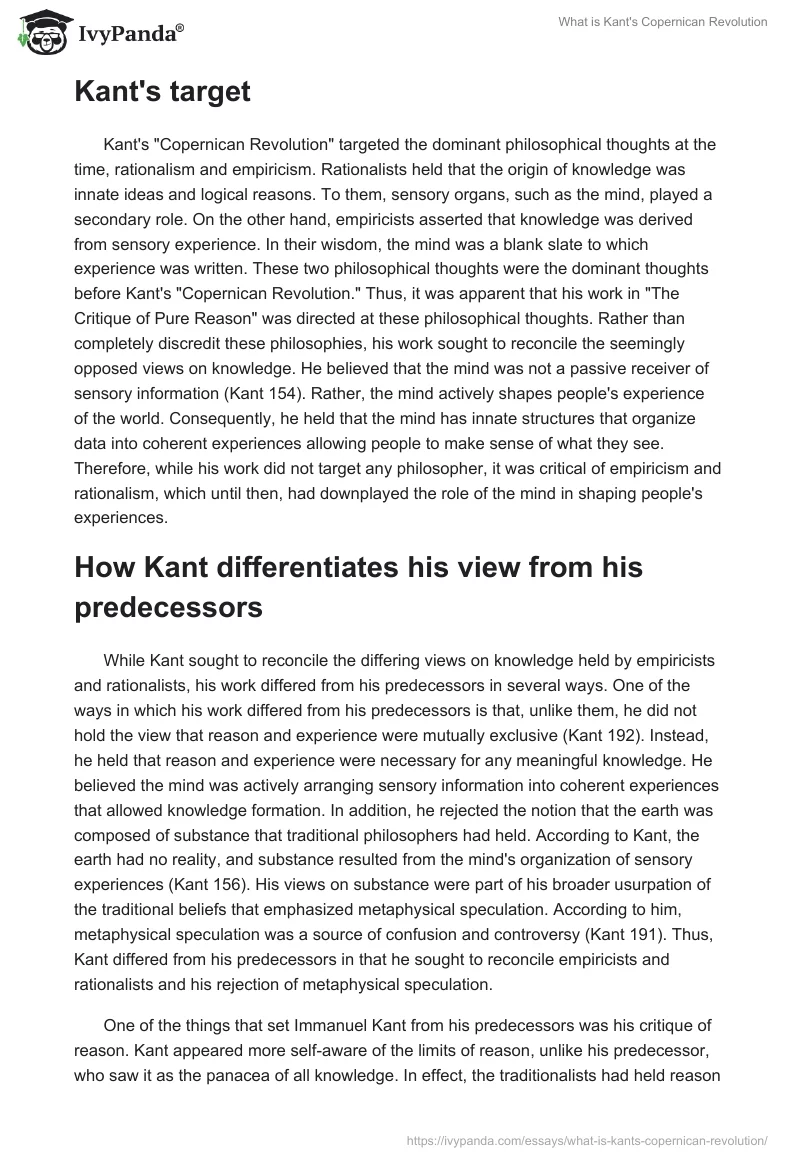 What is Kant's "Copernican Revolution". Page 2