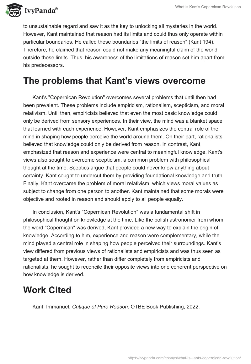 What is Kant's "Copernican Revolution". Page 3