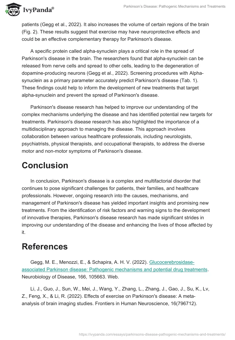 Parkinson’s Disease: Pathogenic Mechanisms and Treatments. Page 2