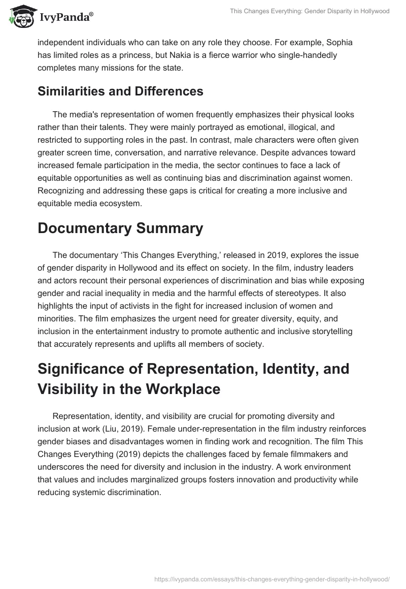 This Changes Everything: Gender Disparity in Hollywood. Page 2