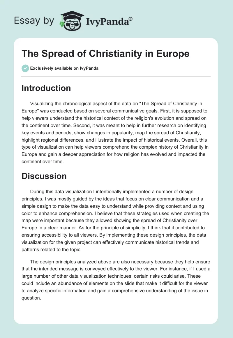 The Spread of Christianity in Europe. Page 1