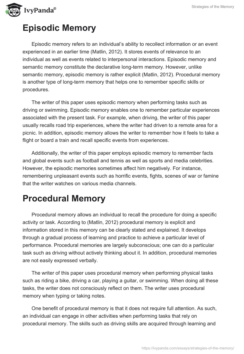 Strategies of the Memory. Page 3