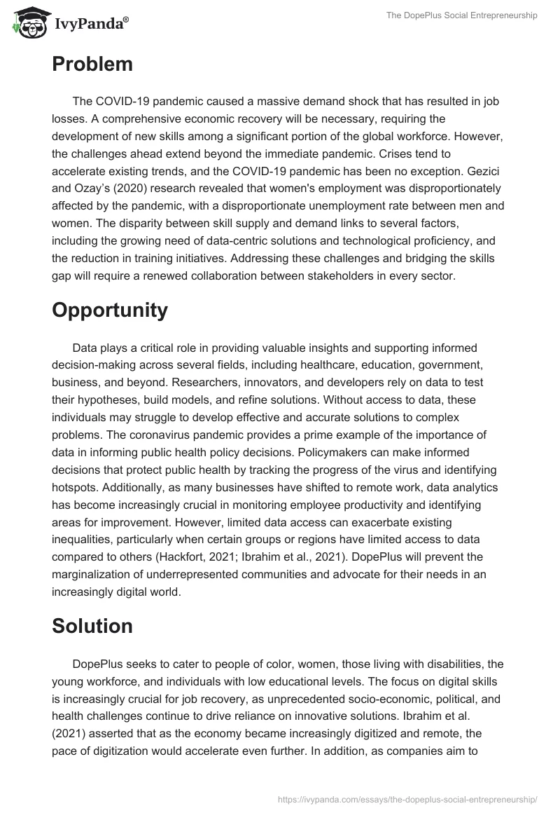 The DopePlus Social Entrepreneurship. Page 2