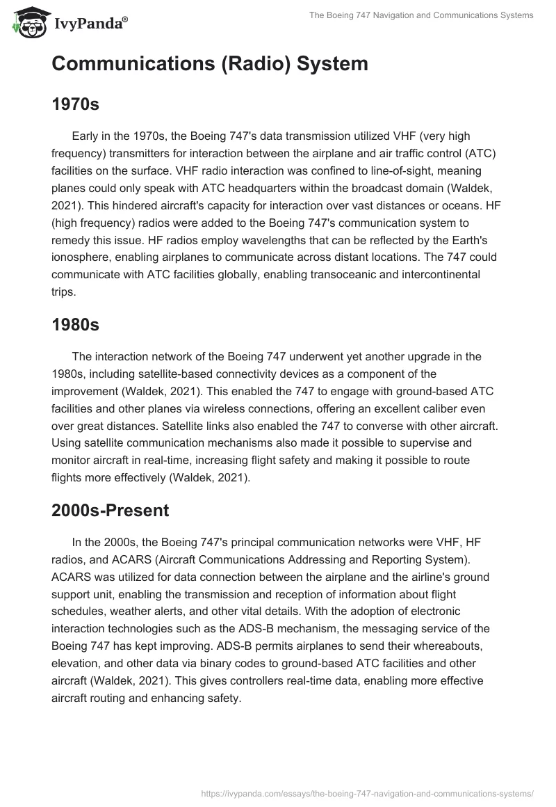 The Boeing 747 Navigation and Communications Systems. Page 5