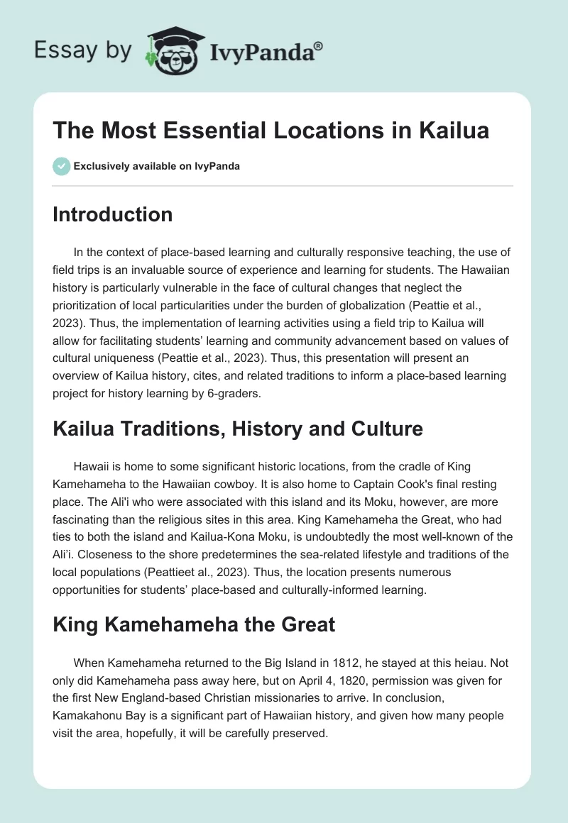The Most Essential Locations in Kailua. Page 1