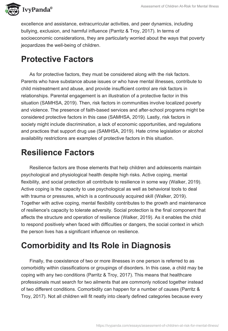 Assessment of Children At-Risk for Mental Illness. Page 2