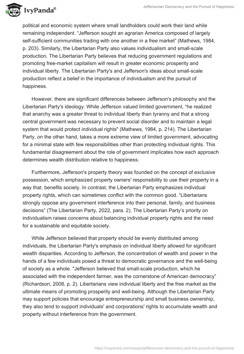 Jeffersonian Democracy and the Pursuit of Happiness. Page 2