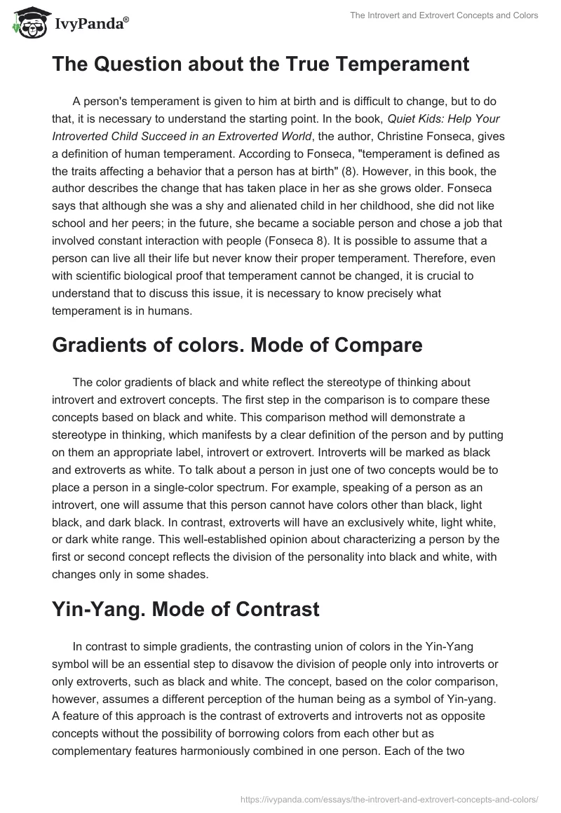 The Introvert and Extrovert Concepts and Colors. Page 2