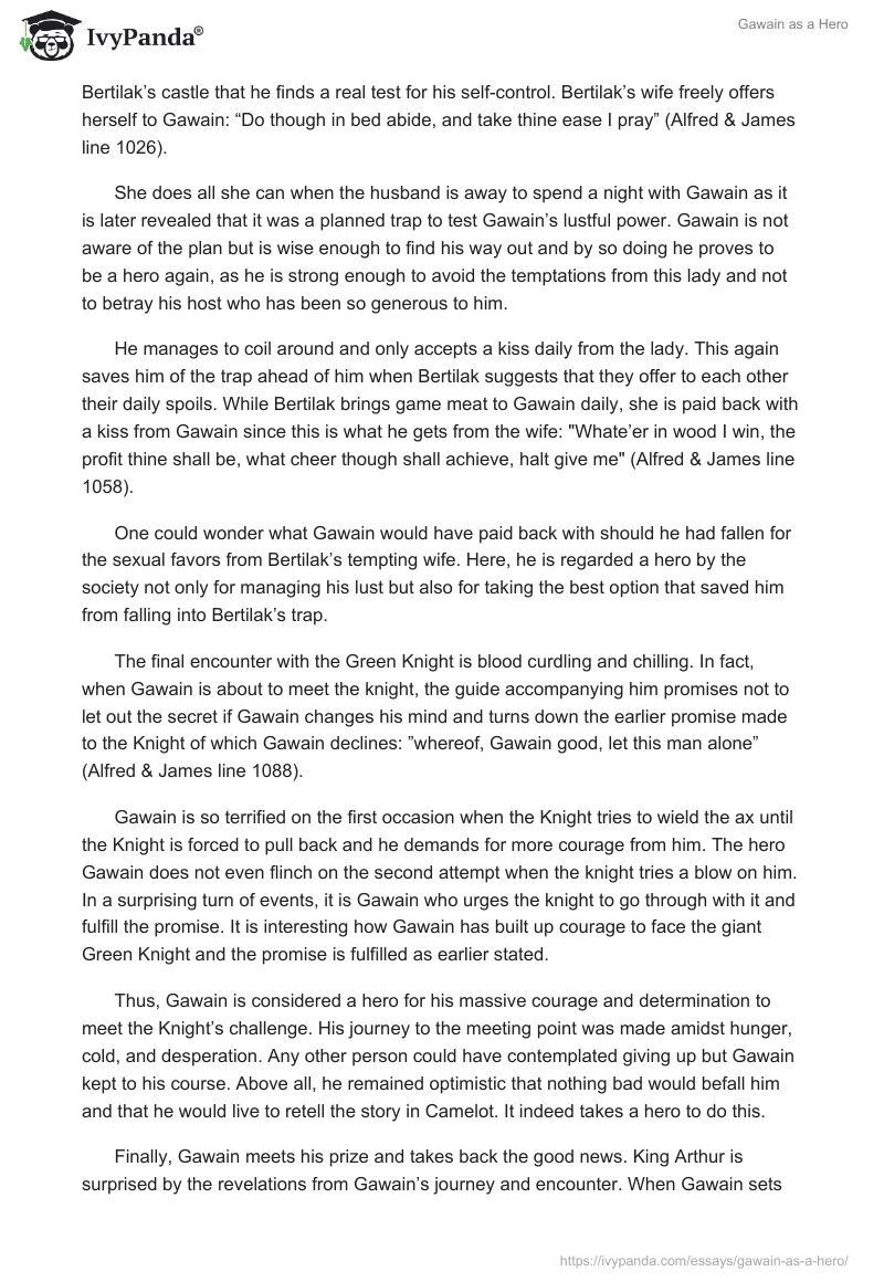 Gawain as a Hero. Page 2