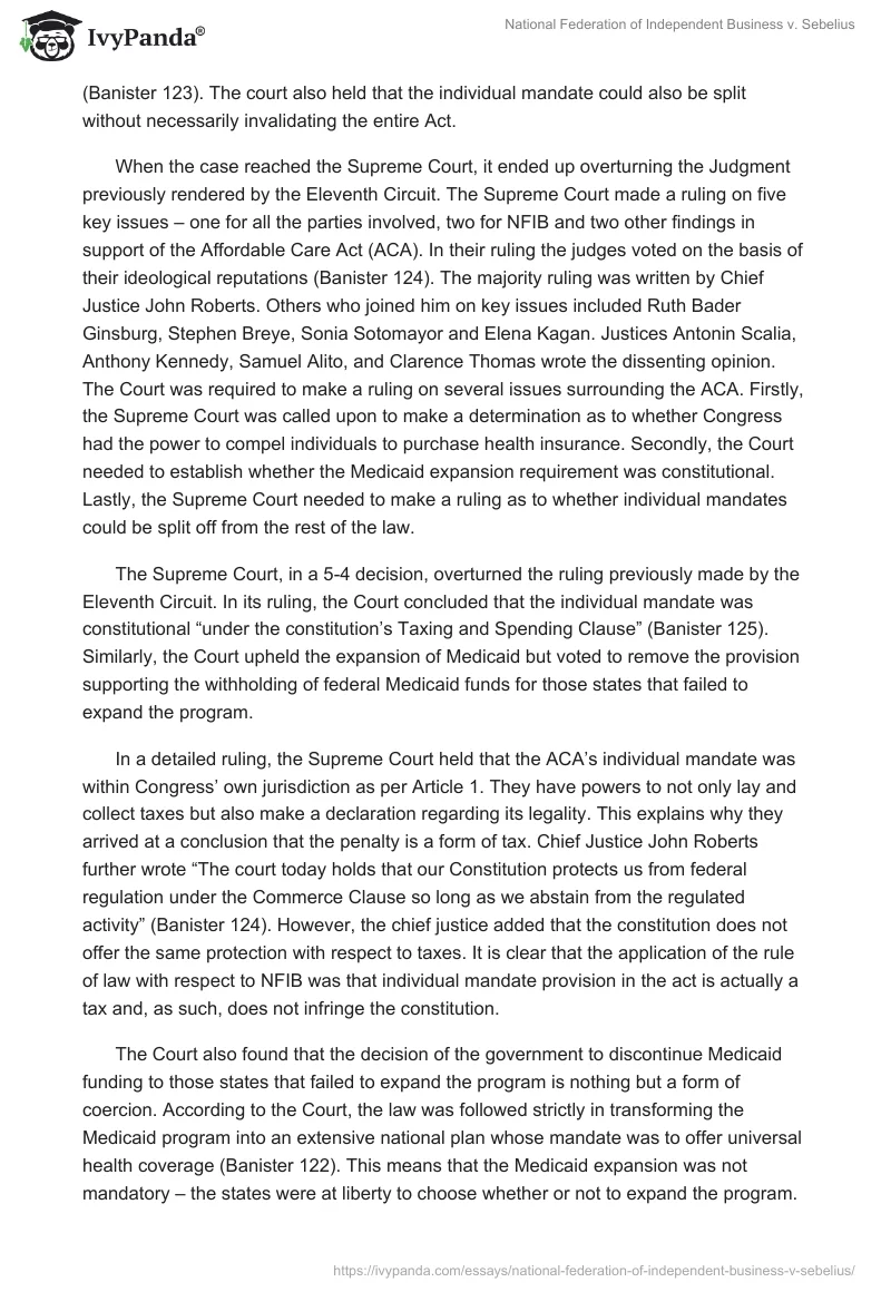 National Federation of Independent Business v. Sebelius. Page 2