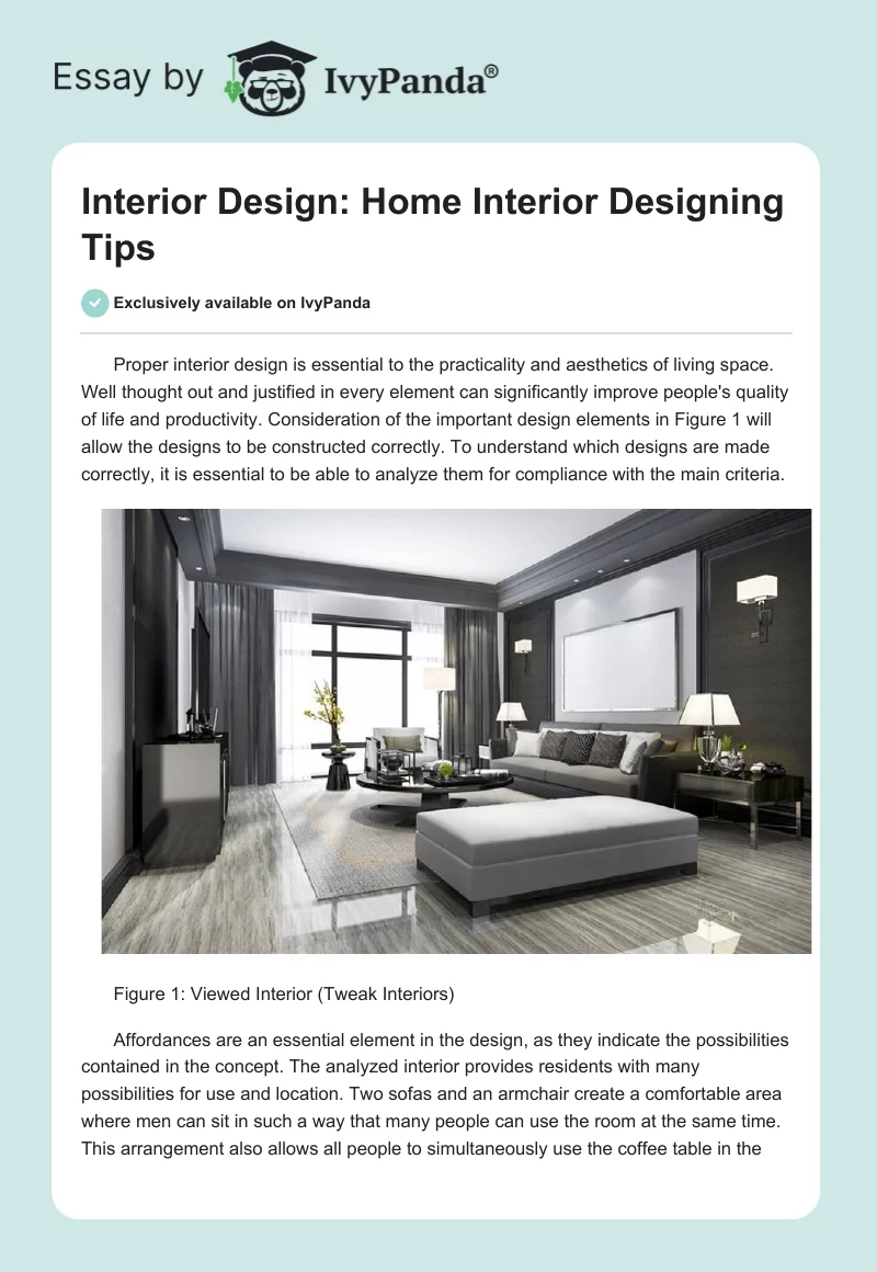 Interior Design: Home Interior Designing Tips. Page 1