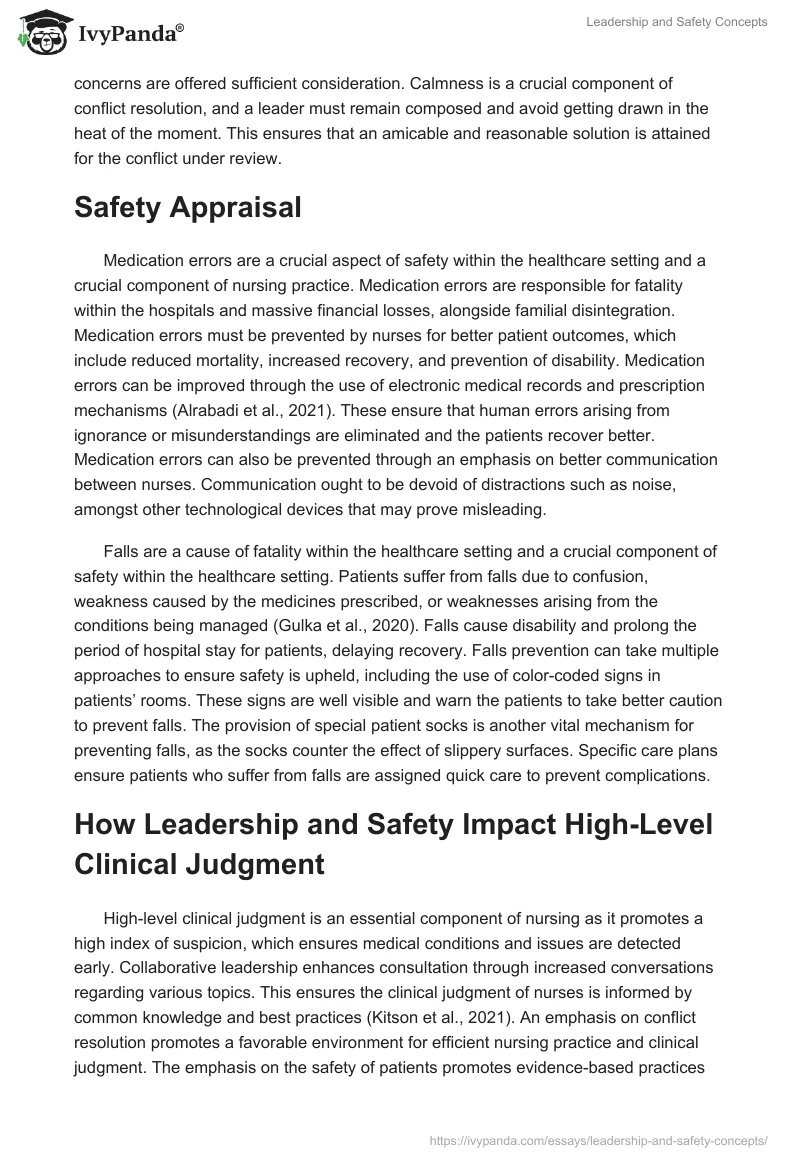 Leadership and Safety Concepts. Page 2