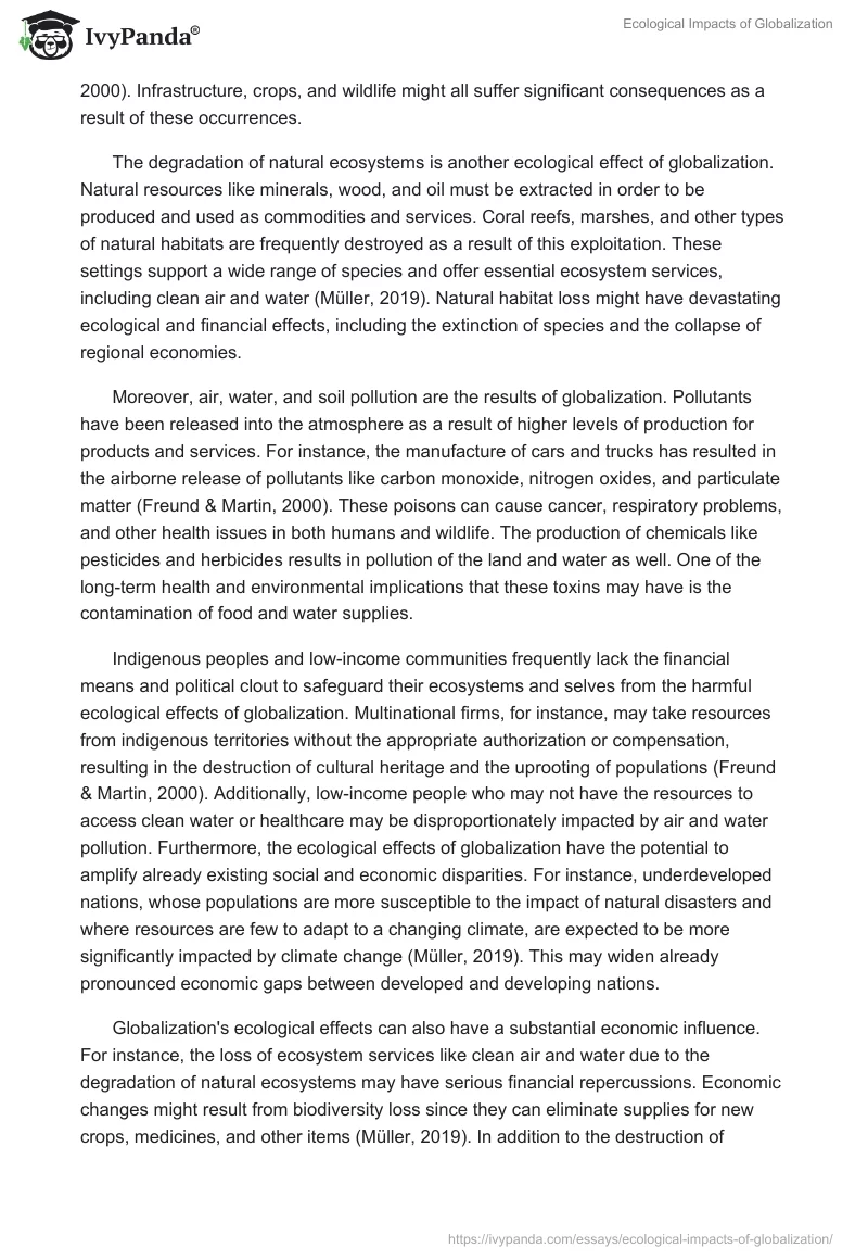 Ecological Impacts of Globalization. Page 2