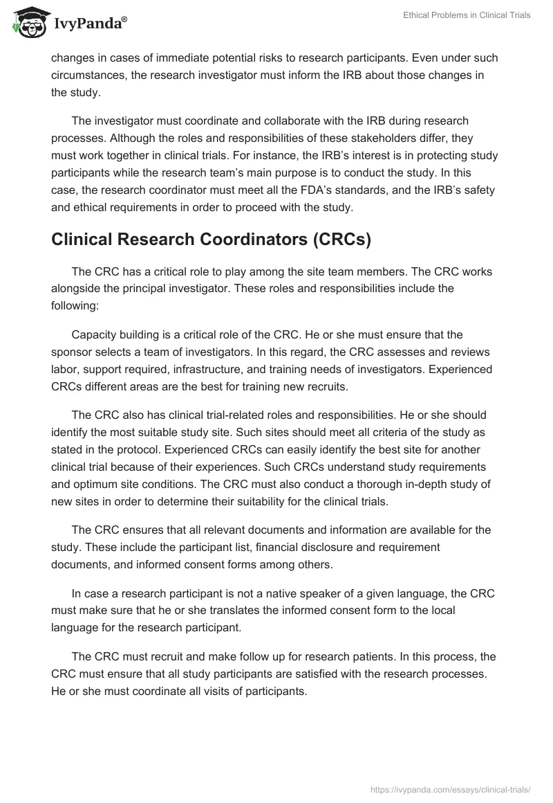 Ethical Problems in Clinical Trials. Page 4