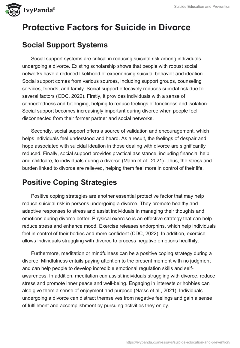 Suicide Education and Prevention. Page 3