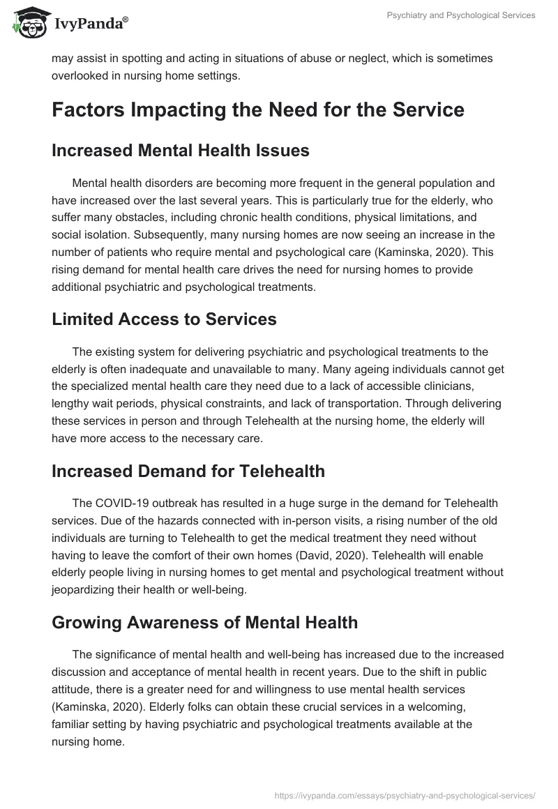 Psychiatry and Psychological Services. Page 3