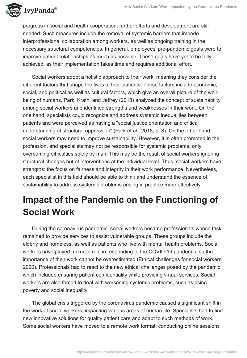 How Social Workers Were Impacted by the Coronavirus Pandemic. Page 3