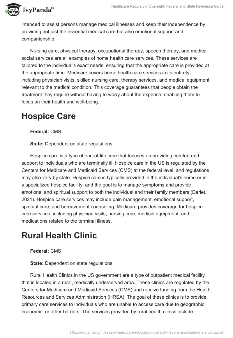 Healthcare Regulatory Oversight: Federal and State Reference Guide. Page 3