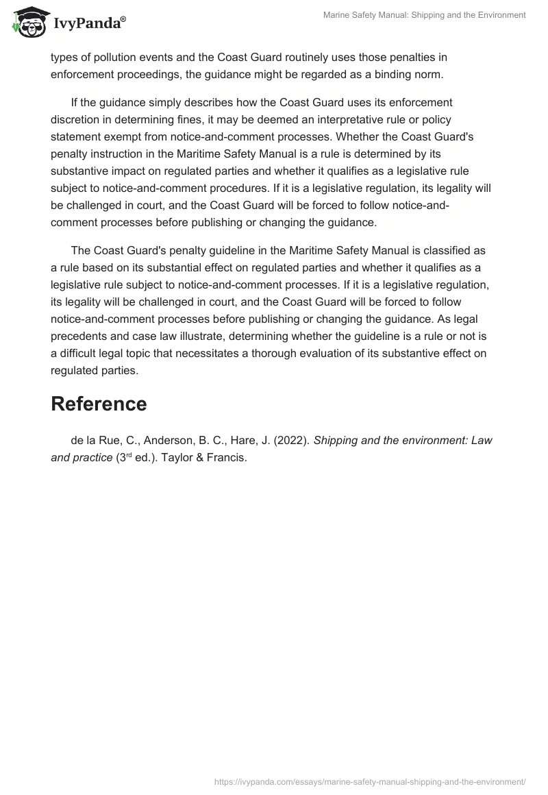 Marine Safety Manual: Shipping and the Environment. Page 2