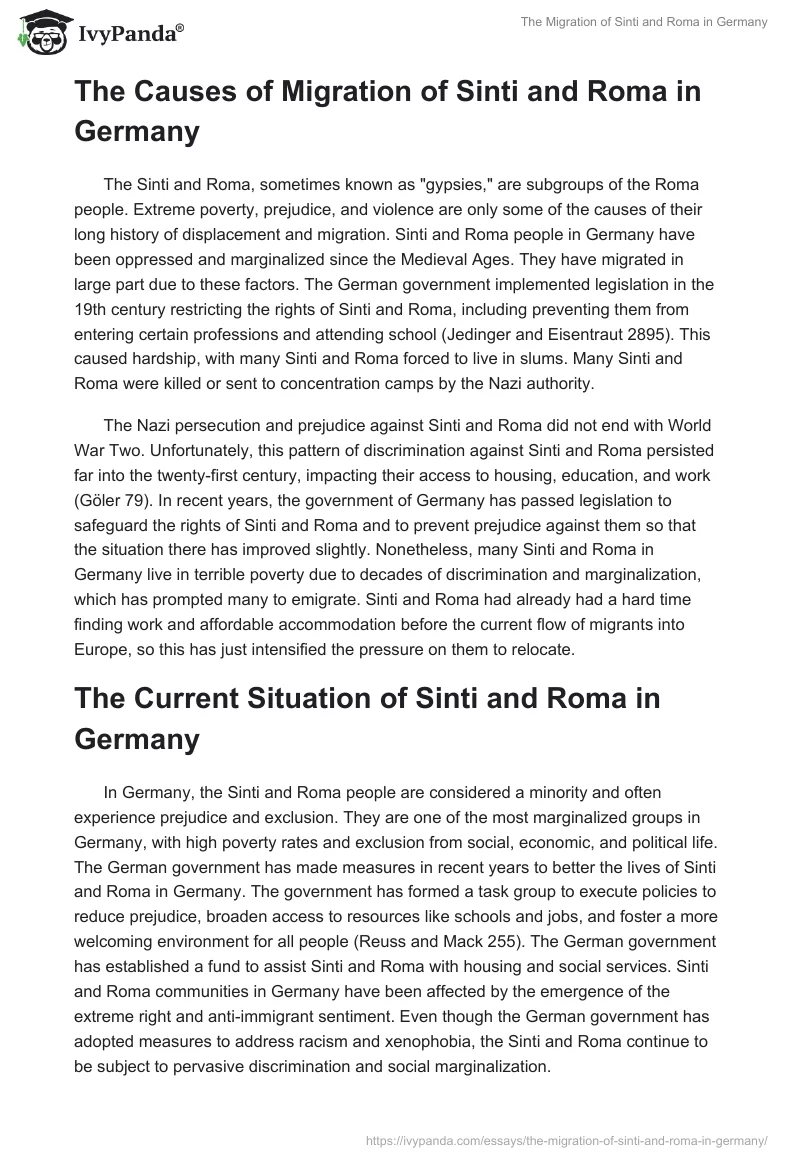 The Migration of Sinti and Roma in Germany. Page 3