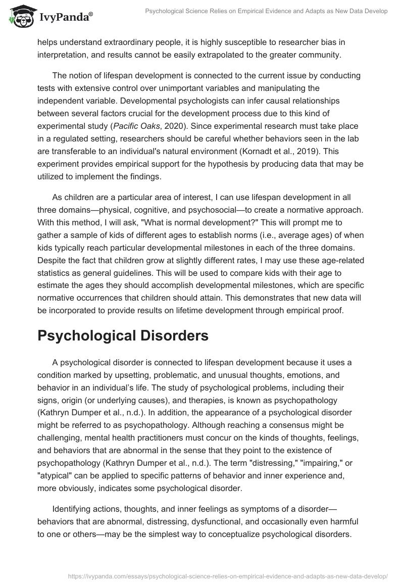 Psychological Science Relies on Empirical Evidence and Adapts as New Data Develop. Page 4