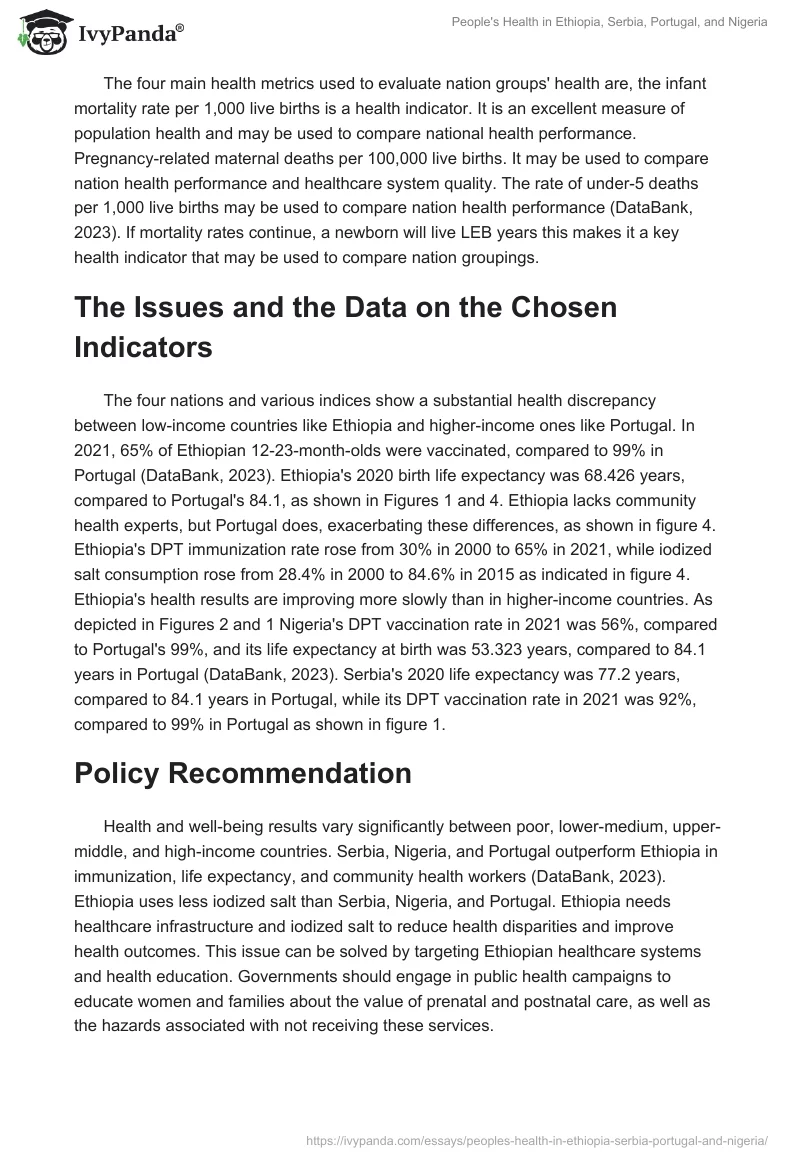 People's Health in Ethiopia, Serbia, Portugal, and Nigeria. Page 2