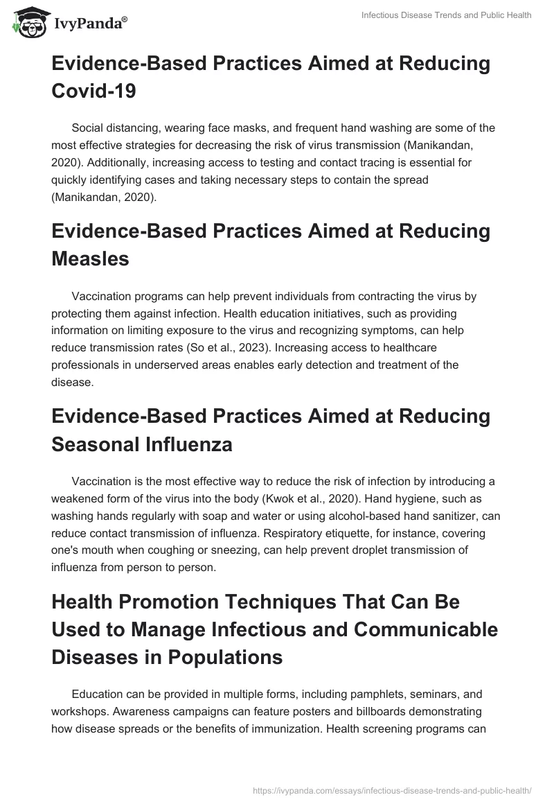 Infectious Disease Trends and Public Health. Page 4