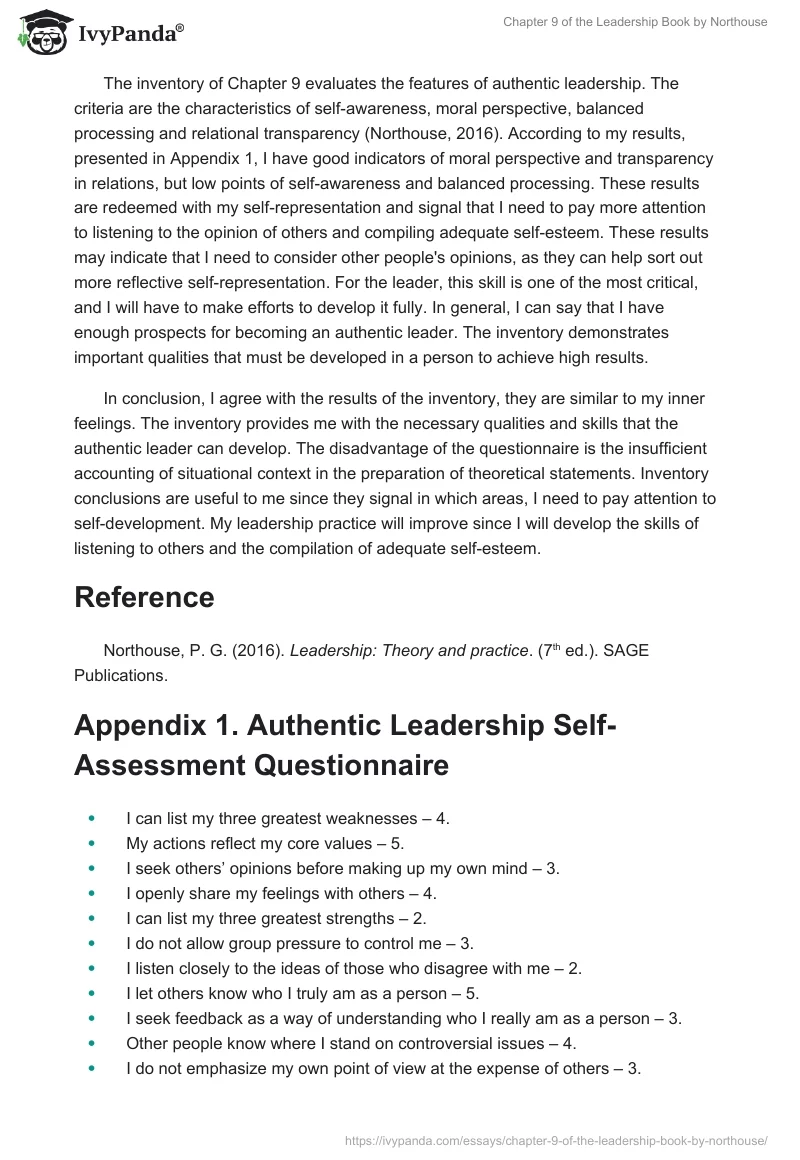 Chapter 9 of the Leadership Book by Northouse. Page 2