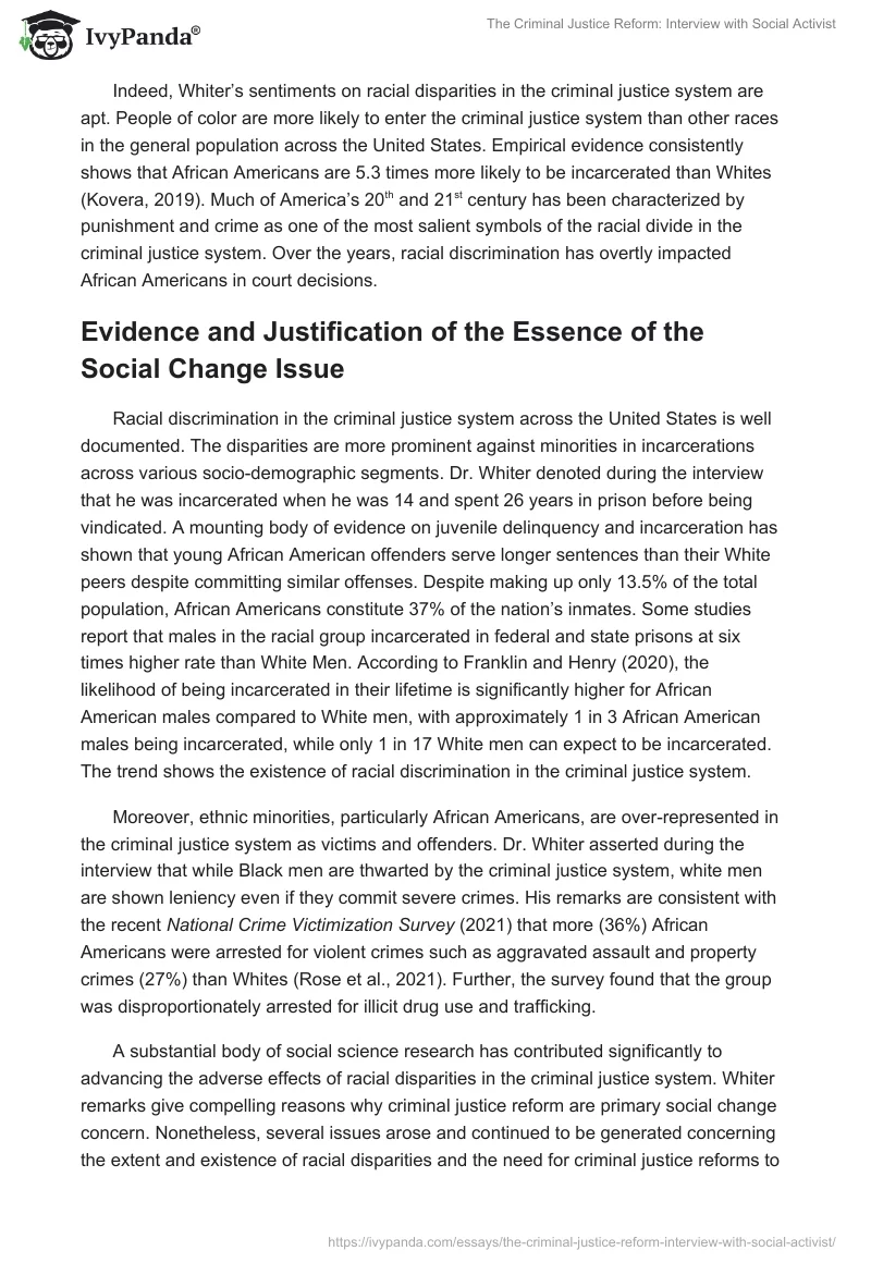The Criminal Justice Reform: Interview with Social Activist. Page 2