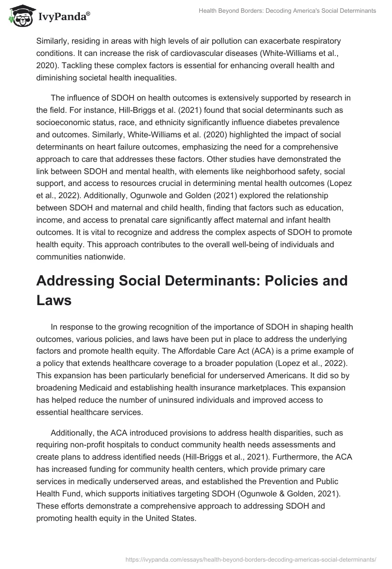 Health Beyond Borders: Decoding America's Social Determinants. Page 2