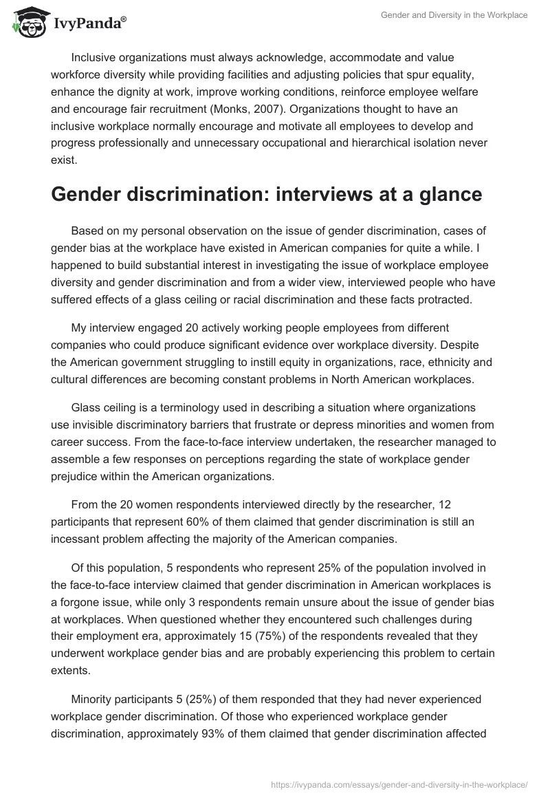 Gender and Diversity in the Workplace. Page 3