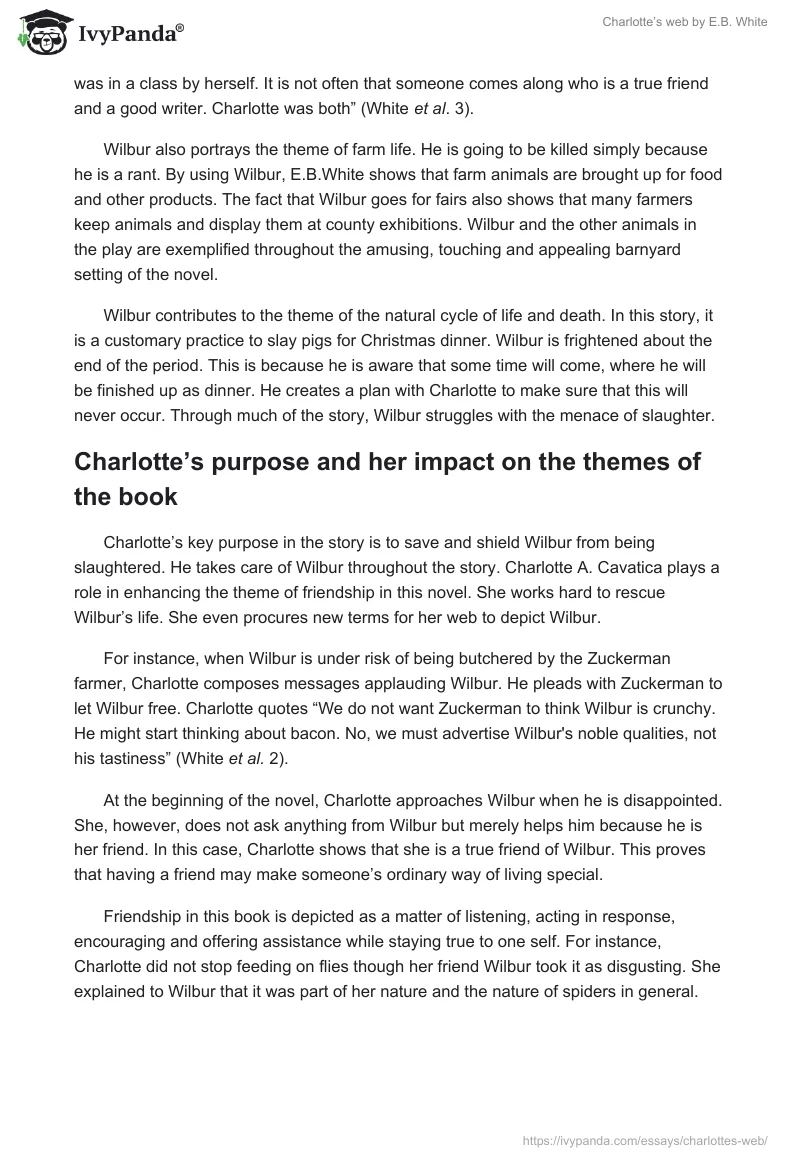 "Charlotte’s web" by E.B. White. Page 3