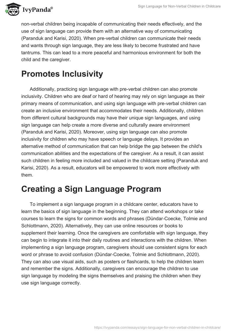 Sign Language for Non-Verbal Children in Childcare. Page 3
