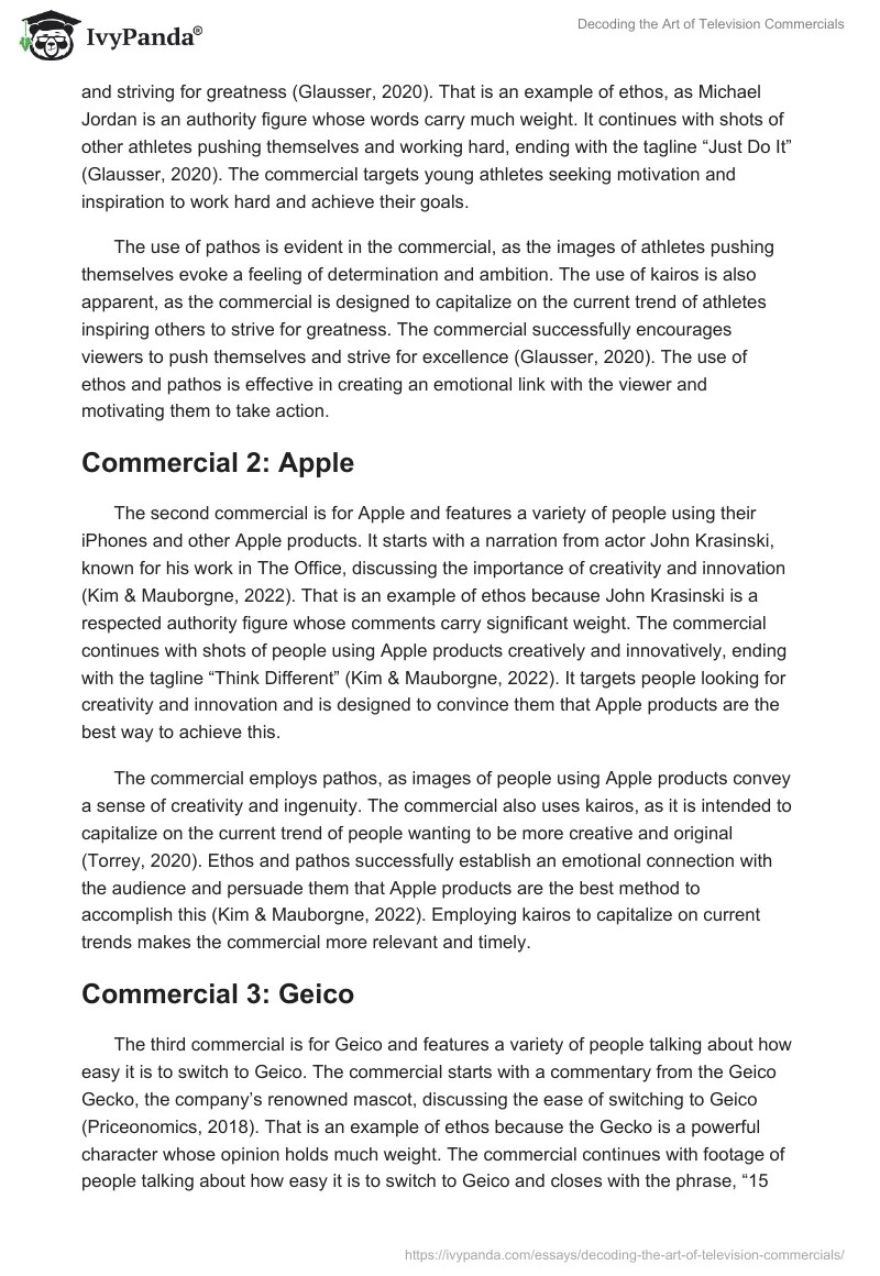 Decoding the Art of Television Commercials. Page 2