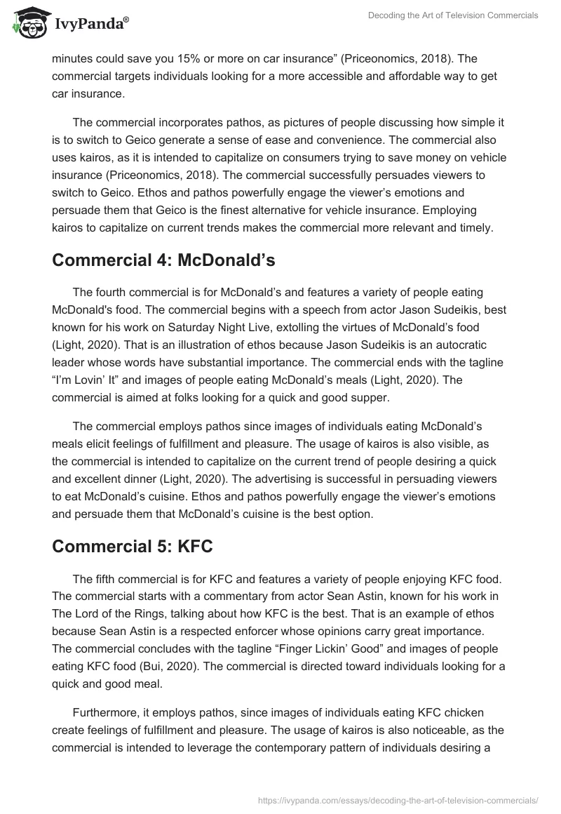 Decoding the Art of Television Commercials. Page 3