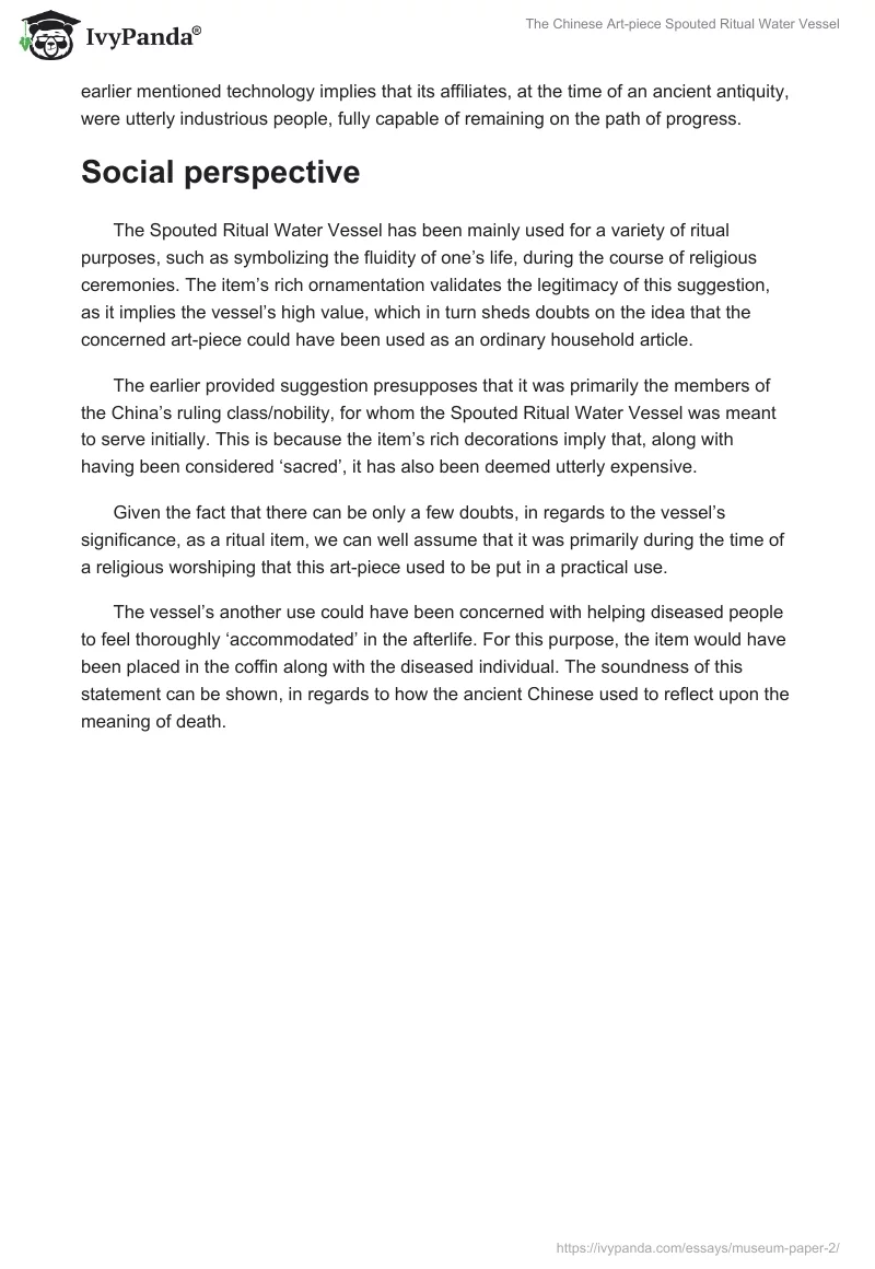 The Chinese Art-piece "Spouted Ritual Water Vessel". Page 2